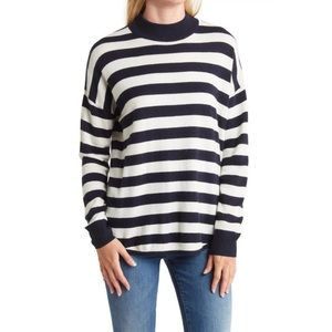 New! Madewell Ashbury Mockneck Sweater in Kelsey Stripe NWT 11942